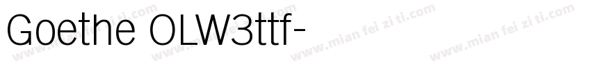 Goethe OLW3ttf字体转换
